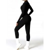 Гладкий комбенизон на флисе Leggings Body Crop top model 63
